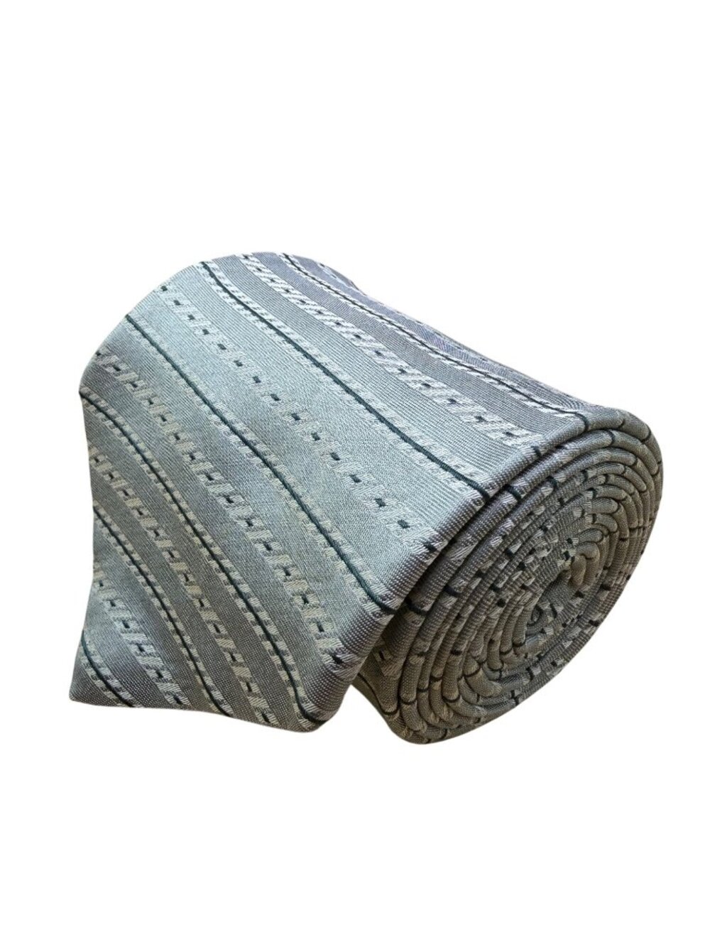 Jones New York Mens Gray 100% Silk Striped Necktie Elegant Pattern Classic Style